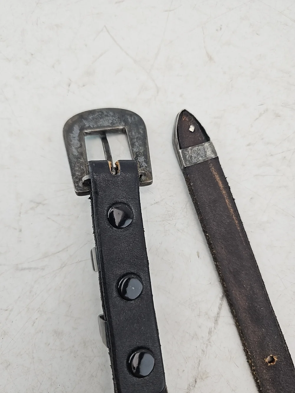 Western Tooled Leather Turquoise Inlay Belt